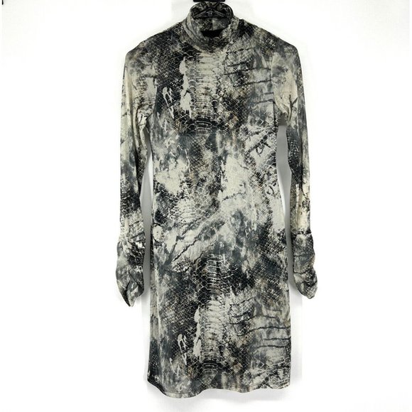 Boston Proper Dresses & Skirts - Boston Popper Dress Andrea Behar Printed Turtleneck Long Sleeve